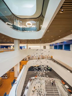 Atlanta Central Library interior stair Atlanta Central Library interior stair