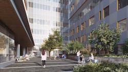 Queensway Health Centre courtyard Queensway Health Centre courtyard