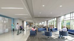 Leo A Daly VA mental health hospital gathering space Leo A Daly VA mental health hospital gathering space