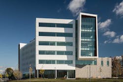 Cantilevered edge of new Drexel building Cantilevered edge of new Drexel building