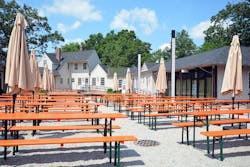 The Speedway courtyard tables The Speedway courtyard tables