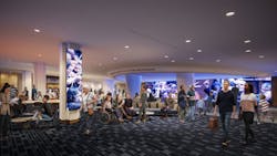 The Hall's Lobby Size Has Been Doubled, And Includes A 50 Ft Long Media Screen The Hall's Lobby Size Has Been Doubled, And Includes A 50 Ft Long Media Screen