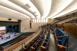 The renovation brings natural light into the auditorium The renovation brings natural light into the auditorium