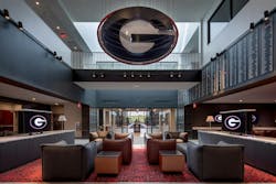 UGA training facility player's lounge int UGA training facility player's lounge int