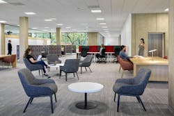 Collaborative space in Green Library's East Wing Collaborative space in Green Library's East Wing