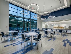 Large dining room in Everest Rehab hospital Large dining room in Everest Rehab hospital