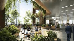 SOM's Shenton Way tower rendering SOM, Bezier SOM's Shenton Way tower rendering SOM, Bezier