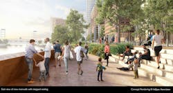 Cuyahoga Riverfront Master Plan Cleveland Rendering courtesy Bedrock Cuyahoga Riverfront Master Plan Cleveland Rendering courtesy Bedrock