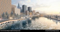 Cuyahoga Riverfront Master Plan Cleveland Rendering courtesy Bedrock Cuyahoga Riverfront Master Plan Cleveland Rendering courtesy Bedrock