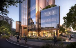 Construction recently started on 5 City Blvd, a 15-story office and mixed-use building in Nashville. Rendering courtesy Goettsch Partners Construction recently started on 5 City Blvd, a 15-story office and mixed-use building in Nashville. Rendering courtesy Goettsch Partners