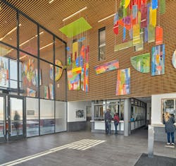 Glass sculptures in the station's lobby Glass sculptures in the station's lobby