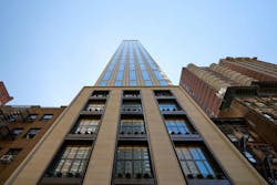 Lendlease built Sutton Tower in a dense, infill neighborhood on a 6,000-square-foot site. Photo: David Joshua Ford, courtesy Lendlease Lendlease built Sutton Tower in a dense, infill neighborhood on a 6,000-square-foot site. Photo: David Joshua Ford, courtesy Lendlease