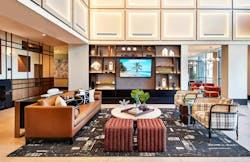 Mary Cook Associates interior-designed apartment lobby Mary Cook Associates interior-designed apartment lobby