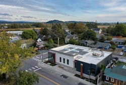 La Conner Swinomish Library aerial view La Conner Swinomish Library aerial view