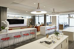 This View Of Taylor Design’s Orange County Office Emphasizes Standard Programming Elements, Including Standards That Are The Vibrant Colors Strategically Placed, Project Work On Display And A Specific Type Of Delineation With The Use Of Curtains This View Of Taylor Design’s Orange County Office Emphasizes Standard Programming Elements, Including Standards That Are The Vibrant Colors Strategically Placed, Project Work On Display And A Specific Type Of Delineation With The Use Of Curtains