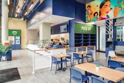 Last January, the Just Salad chain opened a 2,114-sf location in Miami Last January, the Just Salad chain opened a 2,114-sf location in Miami