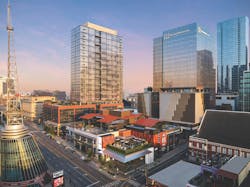 The new Nashville Live! performance and dining venue will only be blocks from Fifth + Broadway, which opened March 4, 2021, The new Nashville Live! performance and dining venue will only be blocks from Fifth + Broadway, which opened March 4, 2021,
