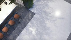 REGUPOL recycled rubber tiles and planks in airport rendering REGUPOL recycled rubber tiles and planks in airport rendering