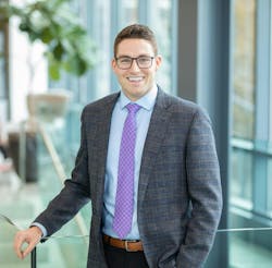 Parker Mundt, Vice President–Platforms, Suffolk Technologies, whose investment strategy relies initially on reconnaissance from Suffolk’s jobsites Parker Mundt, Vice President–Platforms, Suffolk Technologies, whose investment strategy relies initially on reconnaissance from Suffolk’s jobsites