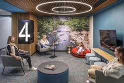 Kinsolving Hall fourth floor with students studying Kinsolving Hall fourth floor with students studying