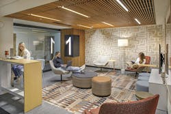 Kinsolving Hall first floor with students studying Kinsolving Hall first floor with students studying