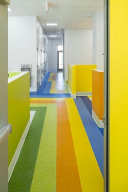 Brooklyn's colorful Van Sinderen Plaza affordable housing project includes retail, public spaces. Photo courtesy GLUCK+ Brooklyn's colorful Van Sinderen Plaza affordable housing project includes retail, public spaces. Photo courtesy GLUCK+