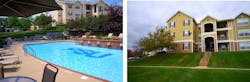 Pool and exterior of Penn State student housing communities Pool and exterior of Penn State student housing communities