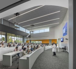 The University of California, Riverside, School of Medicine has opened the 94,576-sf, five-floor Education Building II (EDII). Photo: Bill Timmerman Photography The University of California, Riverside, School of Medicine has opened the 94,576-sf, five-floor Education Building II (EDII). Photo: Bill Timmerman Photography