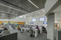 The University of California, Riverside, School of Medicine has opened the 94,576-sf, five-floor Education Building II (EDII). Photo: Bill Timmerman Photography The University of California, Riverside, School of Medicine has opened the 94,576-sf, five-floor Education Building II (EDII). Photo: Bill Timmerman Photography