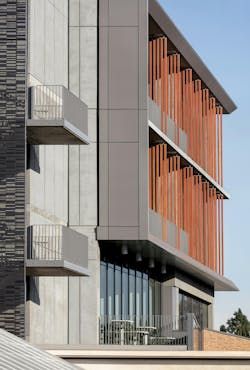 The University of California, Riverside, School of Medicine has opened the 94,576-sf, five-floor Education Building II (EDII). Photo: Bill Timmerman Photography The University of California, Riverside, School of Medicine has opened the 94,576-sf, five-floor Education Building II (EDII). Photo: Bill Timmerman Photography