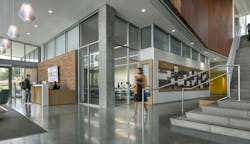 The University of California, Riverside, School of Medicine has opened the 94,576-sf, five-floor Education Building II (EDII). Photo: Bill Timmerman Photography The University of California, Riverside, School of Medicine has opened the 94,576-sf, five-floor Education Building II (EDII). Photo: Bill Timmerman Photography