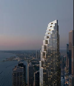 Chicago’s long-vacant Spire site will be home to the two-tower 400 Lake Shore residential development, by Related Midwest and SOM - Rendering courtesy Related Midwest, Skidmore Owings Merrill Chicago’s long-vacant Spire site will be home to the two-tower 400 Lake Shore residential development, by Related Midwest and SOM - Rendering courtesy Related Midwest, Skidmore Owings Merrill