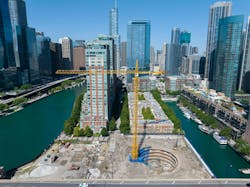 Chicago’s long-vacant Spire site will be home to the two-tower 400 Lake Shore residential development, by Related Midwest and SOM - Rendering courtesy Related Midwest, Skidmore Owings Merrill Chicago’s long-vacant Spire site will be home to the two-tower 400 Lake Shore residential development, by Related Midwest and SOM - Rendering courtesy Related Midwest, Skidmore Owings Merrill