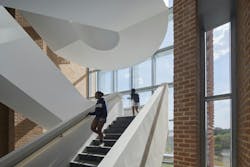 Fritted Glass Wall Frame A Cantilevered Sculptural Stair Fritted Glass Wall Frame A Cantilevered Sculptural Stair