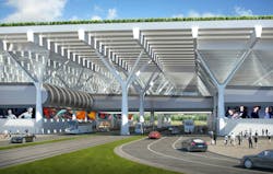 Rafael Viñoly Architects’ design for the new Florence, Italy, airport terminal will feature a rooftop vineyard Rafael Viñoly Architects’ design for the new Florence, Italy, airport terminal will feature a rooftop vineyard