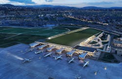 Rafael Viñoly Architects’ design for the new Florence, Italy, airport terminal will feature a rooftop vineyard Rafael Viñoly Architects’ design for the new Florence, Italy, airport terminal will feature a rooftop vineyard