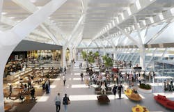 Rafael Viñoly Architects’ design for the new Florence, Italy, airport terminal will feature a rooftop vineyard Rafael Viñoly Architects’ design for the new Florence, Italy, airport terminal will feature a rooftop vineyard