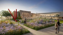 South garden view of the Joslyn Art Museum. Rendering courtesy Moare South garden view of the Joslyn Art Museum. Rendering courtesy Moare