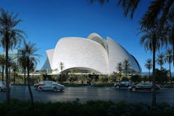 Bjarke Ingels’ design for the Oakland A’s new Las Vegas ballpark. Rendering by Negativ Bjarke Ingels’ design for the Oakland A’s new Las Vegas ballpark. Rendering by Negativ