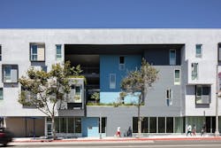 Brunson Terrace all-electric affordable housing project in Santa Monica, Calif., designed by Brooks + Scarpa Photo courtesy Brooks + Scarpa Brunson Terrace all-electric affordable housing project in Santa Monica, Calif., designed by Brooks + Scarpa Photo courtesy Brooks + Scarpa