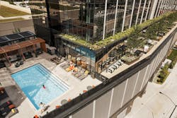 Chicago's 19-story Coppia luxury multifamily features geometric figures on the façade Photo © Eric Laignel, courtesy Goettsch Partners Chicago's 19-story Coppia luxury multifamily features geometric figures on the façade Photo © Eric Laignel, courtesy Goettsch Partners