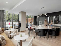 Chicago's 19-story Coppia luxury multifamily features geometric figures on the façade Photo © Eric Laignel, courtesy Goettsch Partners Chicago's 19-story Coppia luxury multifamily features geometric figures on the façade Photo © Eric Laignel, courtesy Goettsch Partners