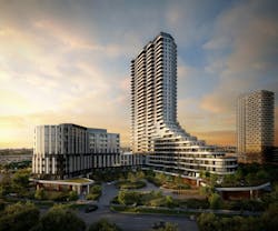 Approved as a 33-storey tower, with an adjoining nine-storey mid-rise building, totalling more than 600 condominiums, The Clove will kickstart the coordinated transformation of QuadReal’s existing 32-acre shopping centre site into a vibrant, sustainable and innovative mixed-use urban neighbourhood that honours the rich history of the surrounding community. (CNW Group/Mattamy Homes Limited) Approved as a 33-storey tower, with an adjoining nine-storey mid-rise building, totalling more than 600 condominiums, The Clove will kickstart the coordinated transformation of QuadReal’s existing 32-acre shopping centre site into a vibrant, sustainable and innovative mixed-use urban neighbourhood that honours the rich history of the surrounding community. (CNW Group/Mattamy Homes Limited)