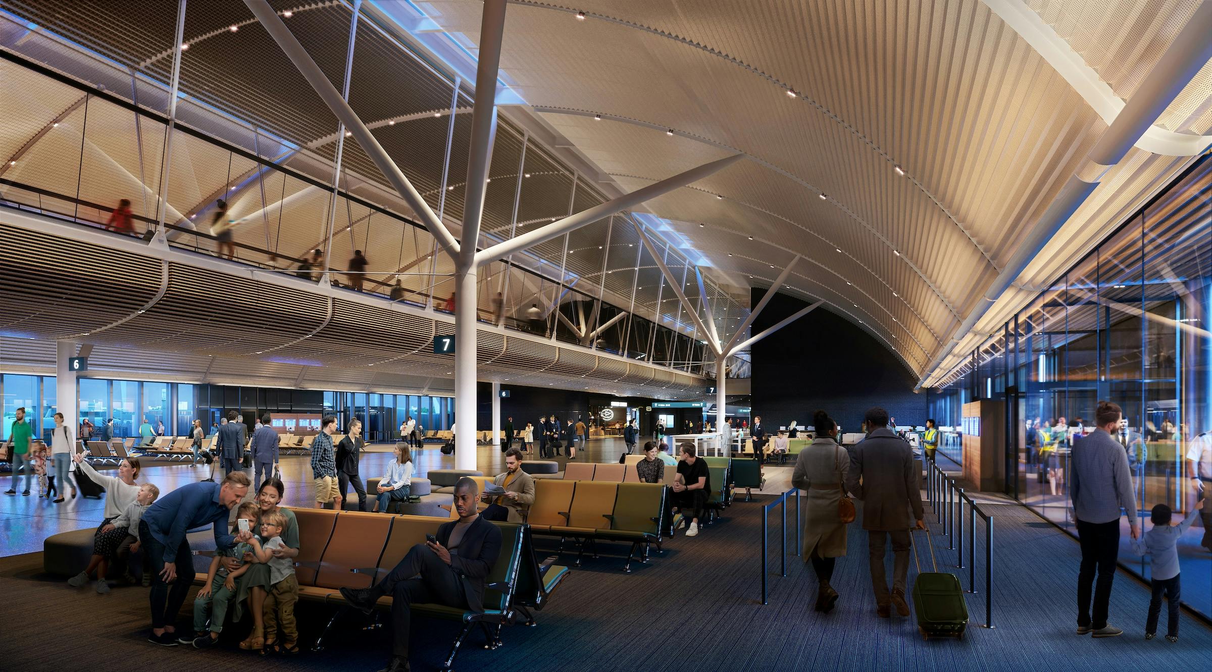 SOM unveils ‘branching’ structural design for new Satellite Concourse 1 ...