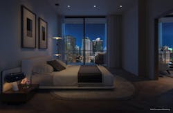 Miami's One Twenty Brickell Residences condo tower provides deeded office unit for every buyer. Rendering ARX Creative Miami's One Twenty Brickell Residences condo tower provides deeded office unit for every buyer. Rendering ARX Creative