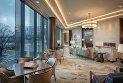 Two-tower luxury senior living community The Mather features wellness and biophilic elements Photo courtesy Mather Two-tower luxury senior living community The Mather features wellness and biophilic elements Photo courtesy Mather