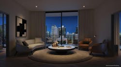 Miami's One Twenty Brickell Residences condo tower provides deeded office unit for every buyer. Rendering ARX Creative Miami's One Twenty Brickell Residences condo tower provides deeded office unit for every buyer. Rendering ARX Creative