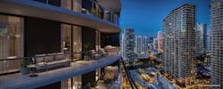 Miami's One Twenty Brickell Residences condo tower provides deeded office unit for every buyer. Rendering ARX Creative Miami's One Twenty Brickell Residences condo tower provides deeded office unit for every buyer. Rendering ARX Creative