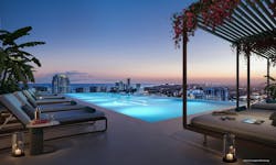 Miami's One Twenty Brickell Residences condo tower provides deeded office unit for every buyer. Rendering ARX Creative Miami's One Twenty Brickell Residences condo tower provides deeded office unit for every buyer. Rendering ARX Creative