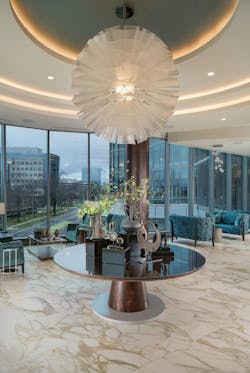 Two-tower luxury senior living community The Mather features wellness and biophilic elements Photo courtesy Mather Two-tower luxury senior living community The Mather features wellness and biophilic elements Photo courtesy Mather